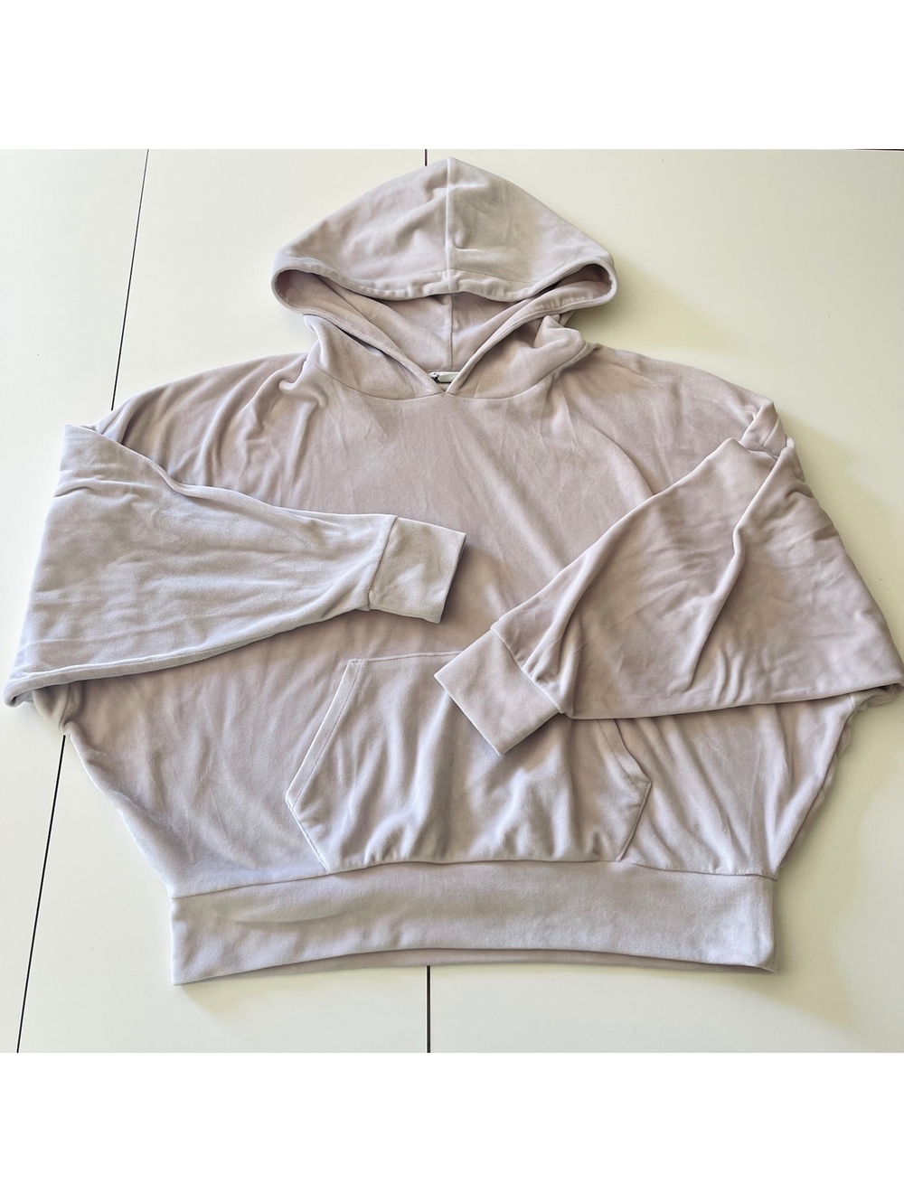 American Eagle Women's Size Medium Velour Cropped Hoodie Sweatshirt